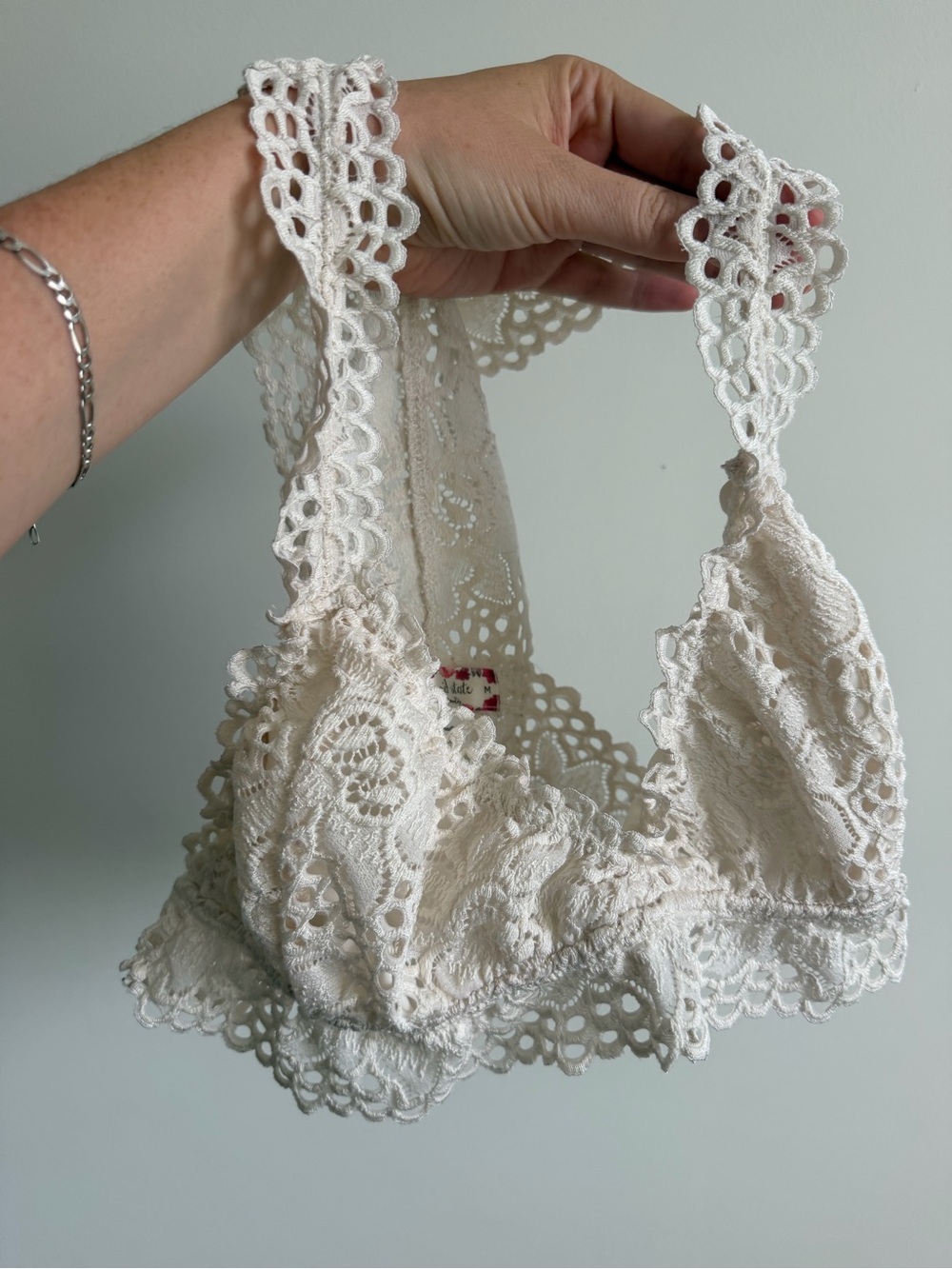 Altar'd State Lace Bralette in Ivory Cream size M
